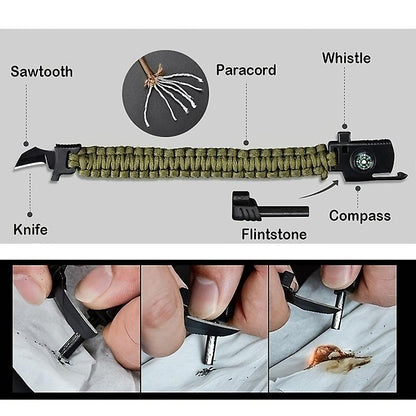 5 in 1 Multifunctional Outdoor Bracelet Umbrella rope bracelet outdoor multi-function bracelet bracelet for survival outdoor adventure camping
