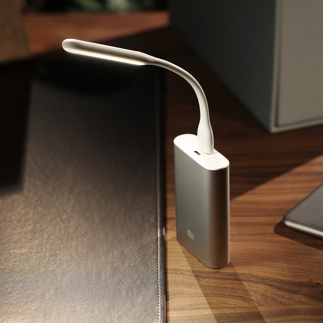 Xiaomi Zmi LED light White USB Light 10 LED Dimmable Bendable Portable Study Reading Light Power Bank Laptop Computer Night Gaming Sleeping torch roshane Car Gadget