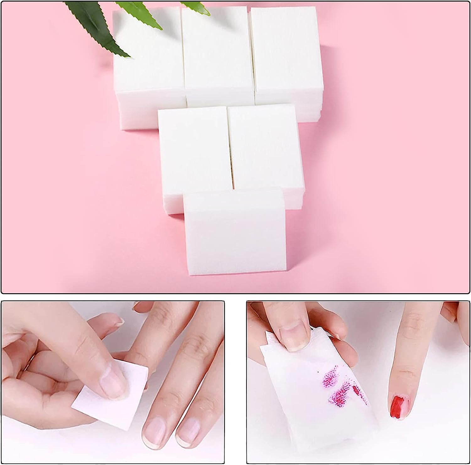 100 Pieces Disposable Cotton Pads, Nail Polish Remover, Makeup Cleaning, Soft Cotton, Portable