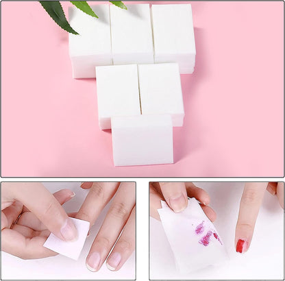 100 Pieces Disposable Cotton Pads, Nail Polish Remover, Makeup Cleaning, Soft Cotton, Portable