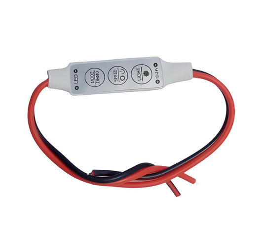 3 Keys 6 Mode LED Strip Light Controller 12V DC – 5 Speed Adjustable DIY Controller for RGB LED Strips Standard Model