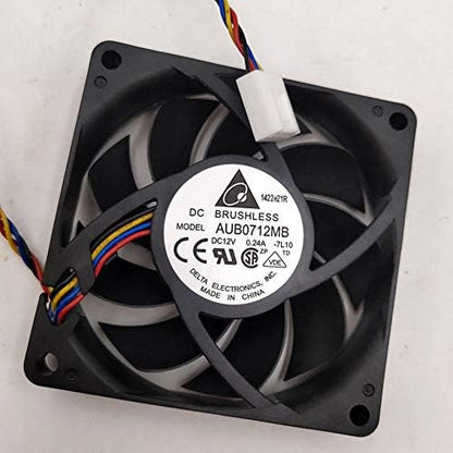 4Pin PWM Cooling Fan  CPU Ultra-Quiet AUB0712MB  DC12V 0.24A 7CM