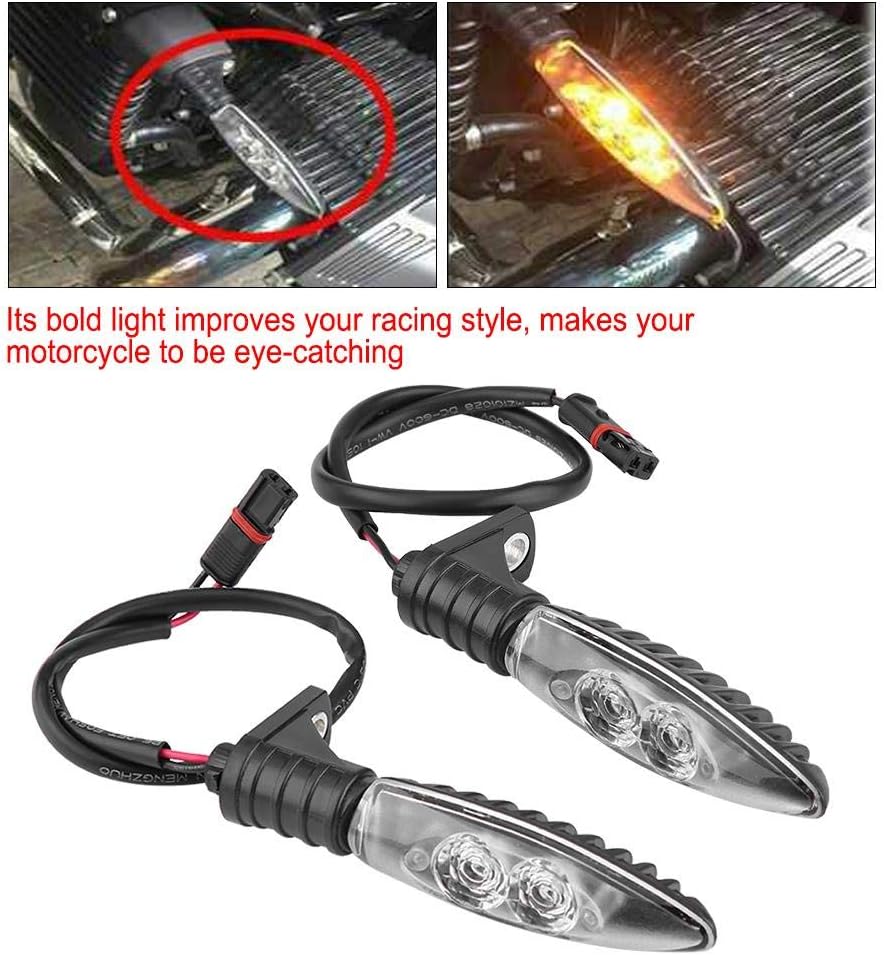. Pair Front LED Turn Signal Indicator Light (Fits BMW F800 Series)