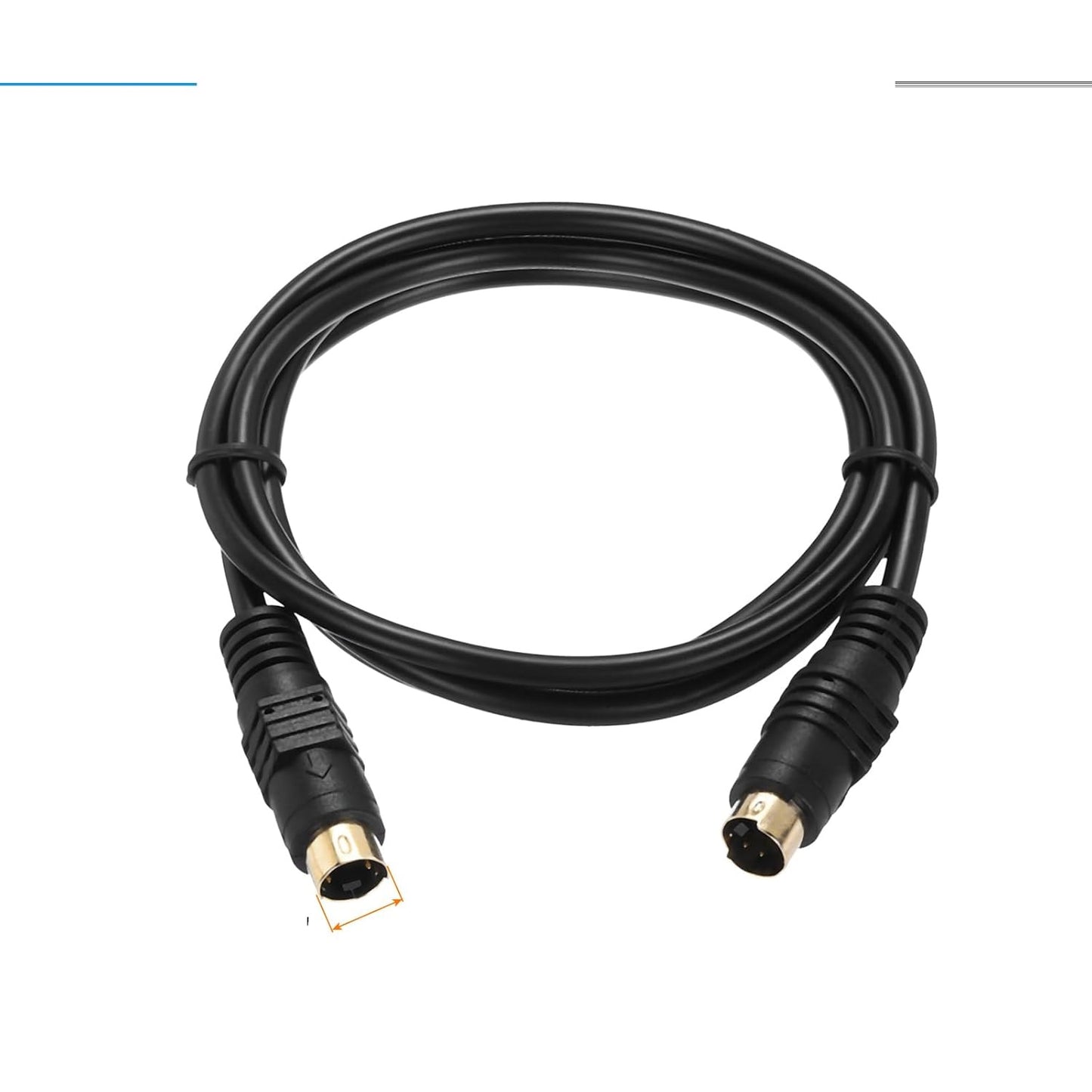 Mini DIN 4 Pin S-Video Cable Male to Male S-VHS AV Cable for TV Monitor DVD VCR Receiver High Quality Video Cable