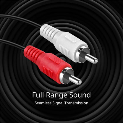 TNP RCA to RCA Audio Cable 2 Meter – 2 RCA Male to Male Red & White Stereo Cable for Home Theater, HDTV, Amplifiers & Car Audio Systems