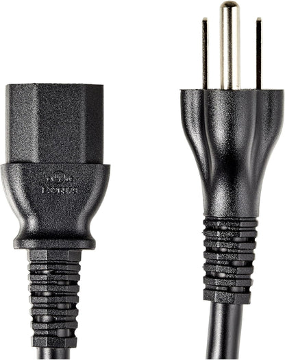 1.5M PC Power Cord 3 Prong AC Cable – 18 AWG 125V Power Cable for Computer, Monitor, TV – Heavy Duty Black Power Supply Cord