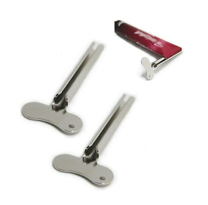 1Pc Tube Toothpaste Squeezer Roller Key Silver Metal Toothpaste Dispenser Tool