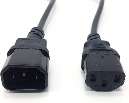 Power Extension Cable IEC C14 to C13 – UPS / Computer Power Lead Male to Female Heavy Duty Power Cord