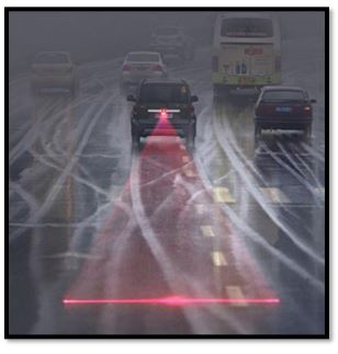 Rear-End Automotive Red Laser Anti-Collision Fog Light – Waterproof Car Safety Warning Laser Tail Light for Night & Fog Driving