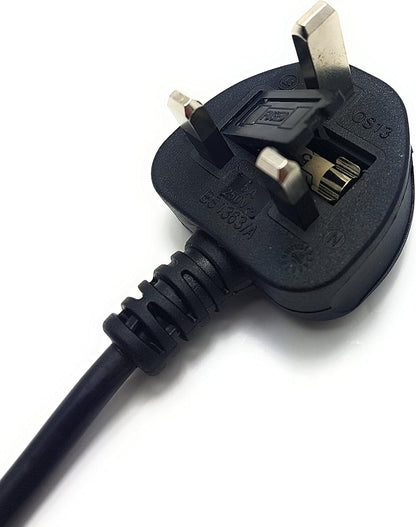 Heavy Duty 3 Meter UK 3-Pin Plug to IEC C13 Power Cable – 10A 250V High Quality Mains Lead for PC, Monitor, Printer & Electronics