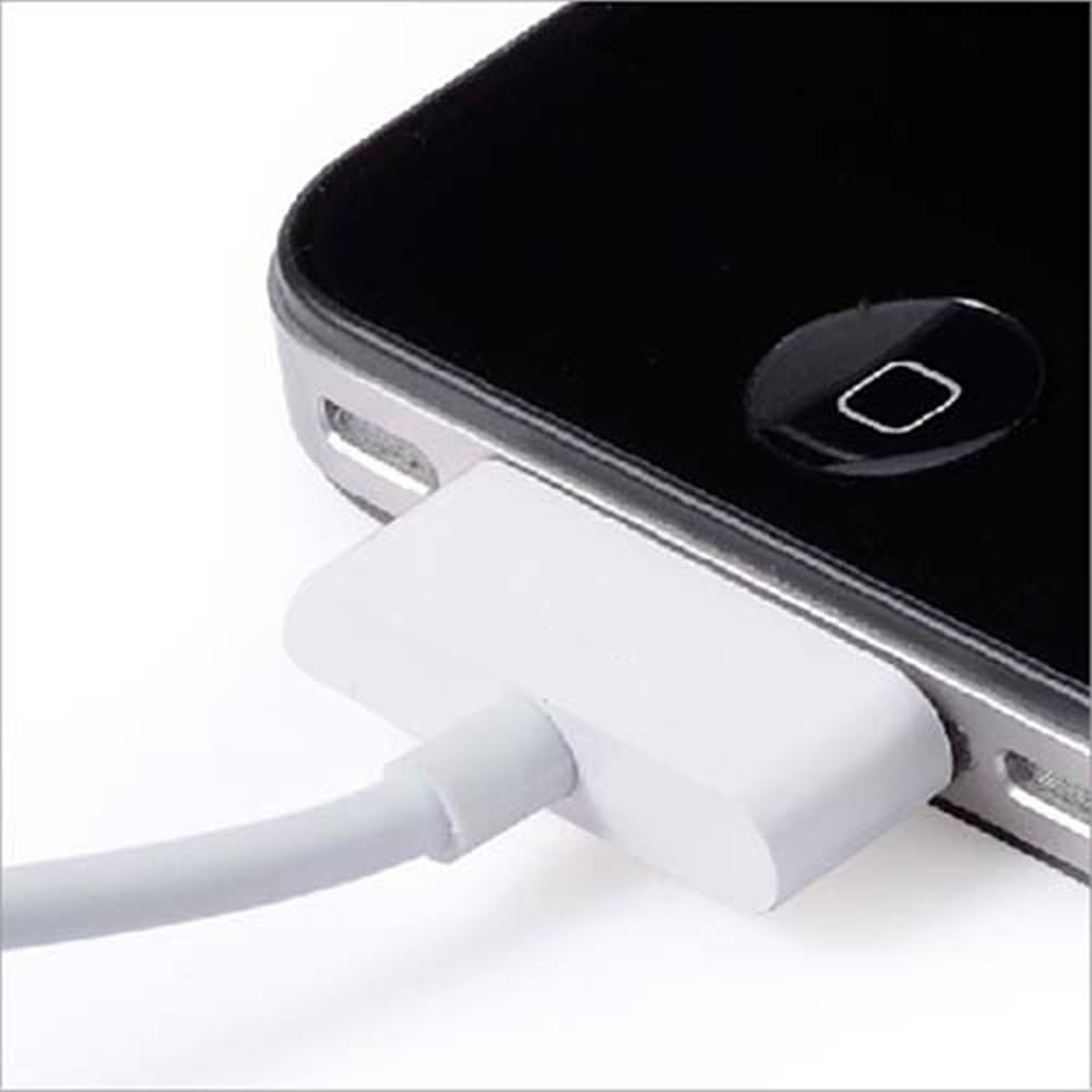 Original USB Charging Data Cable 30-Pin for iPhone, iPad & iPod – Fast Data Sync & Charging Lead 1M White