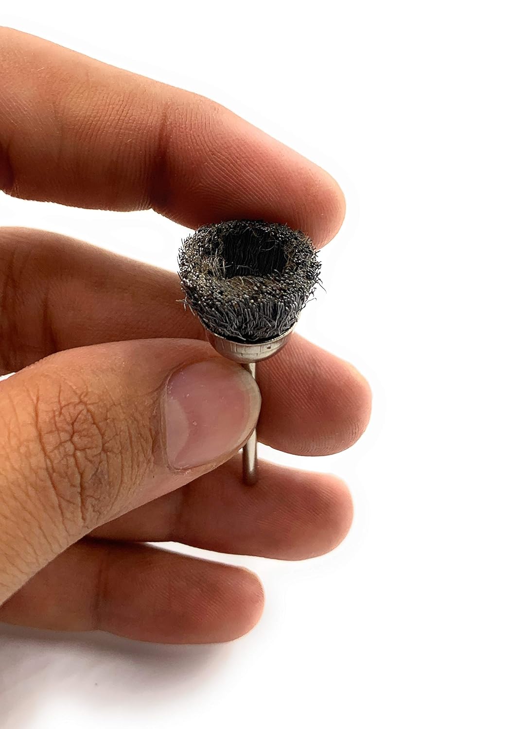 Wire Cup End Brush 1PC for Dremel Rotary Tool – Stainless Steel Polishing Brush for Rust Removal, Satin Finish, Jewellery Cleaning, Watchmaking & Model Making
