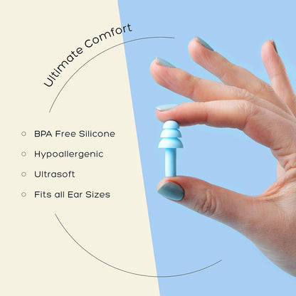 Soft Silicone Ear Plugs – Reusable Noise Reduction for Sleep & Swimming