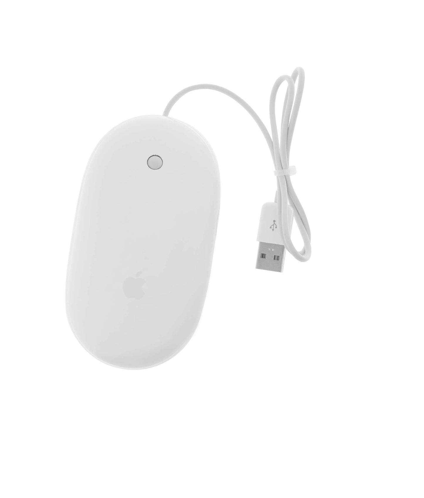 Branded Apple Mighty Mouse A1152 USB Wired30 cm Optical Mouse – 360° Scroll Ball, Multi-Button Touch Design for Mac & Windows (White)