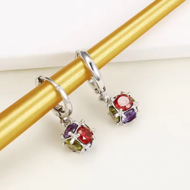 Multicolor Crystal Magical Ball Drop Earrings for Women – Fashion Jewelry