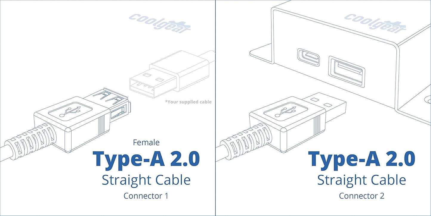 High-Speed 2.5 m USB A Extension Cable – Male to Female, Black