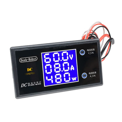 LCD Digital Voltmeter Ammeter Wattmeter DC 0-100V 10A 250W – Voltage Current Power Meter Tester with LCD Display