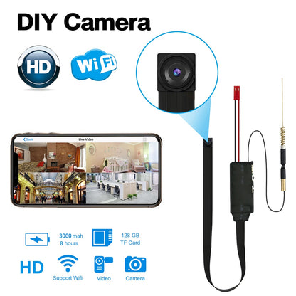 HD WiFi Mini Camera DIY Module 1080P Security Camera with Motion Detection & Remote Viewing