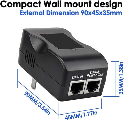 PoE Injector, 48V PoE Adapter, Gigabit PoE Injector, 24W Power Over Ethernet, 100/1000Mbps PoE, IEEE 802.3af PoE, PoE Wall Adapter, PoE Adapter Pakistan, PoE Ethernet Injector