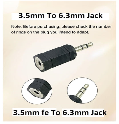 Proel AT165 Female Stereo to Male 6.3mm Jack Adapter Audio Converter for Cable (3.5mm Female  to 6.3mm Male)