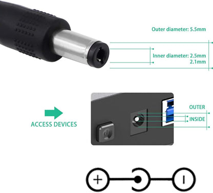 18V 2A Universal Power Supply Adapter – AC/DC 100-240V Converter, 5.5mm Jack Charger for CCTV, Router, LED Lights & Electronic Devices