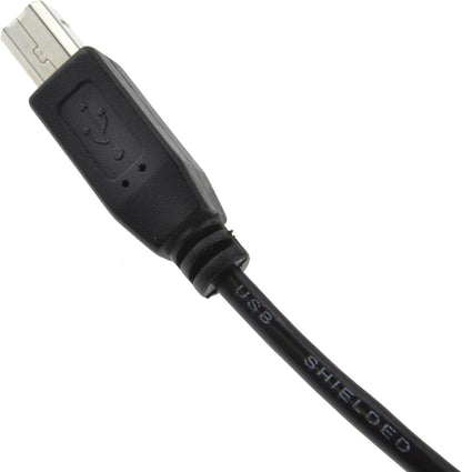 USB 2.0 Printer Cable A to B 3 Meter – High Speed 24AWG Copper Lead for Printer, Scanner & Fax | Durable USB Type A to Type B Connector (Black)