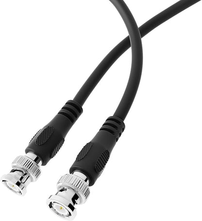 2 Meter MainCore BNC to BNC RG58 50 Ohm CCTV Camera Video Coaxial Cable Lead Black