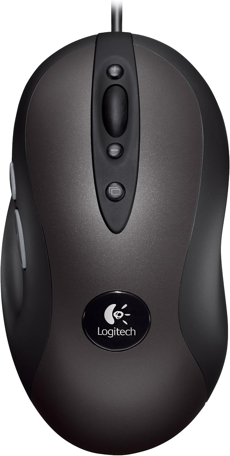 Logitech Wired Optical Mouse 5 Buttons with Scroll Wheel – High Precision USB Mouse for PC & Laptop (Ergonomic Design)