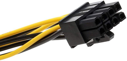 8-Pin PCI Express to Dual 4-Pin Molex LP4 Graphics Card Power Cable PCI-E ATX PSU Power Converter Adapter Cable Pack of 1
