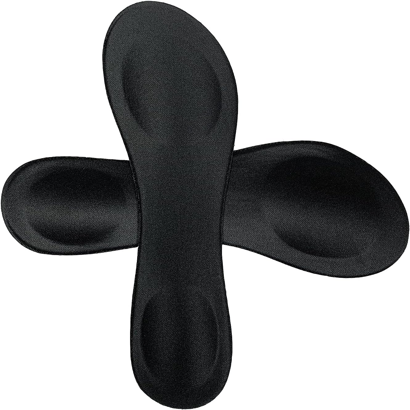 Happystep Women Thin Shoe Insoles 20cm – Cushion Pads for High Heels, Pumps, Flats & Sandals, Shock Absorption Heel & Ball Support, Comfortable Black Insoles