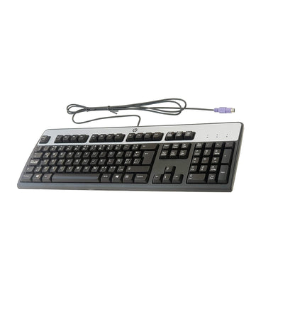 HP Standard 104-Key PS/2 Keyboard – Durable Wired Keyboard for Desktop PC | Comfortable Typing, Plug & Play