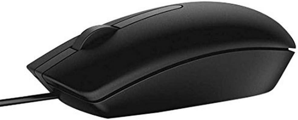 Dell MS116-BK USB Wired Optical Mouse – High Precision 1000 DPI, Ergonomic Design, Smooth Scroll Mouse for Laptop & Desktop (Black)