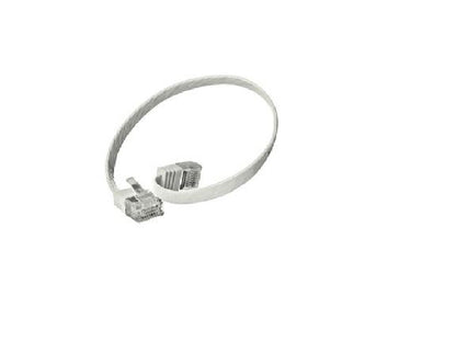 1ft White Ultra Flat Cat6 Ethernet Cable – RJ45 High-Speed LAN Patch Lead.
