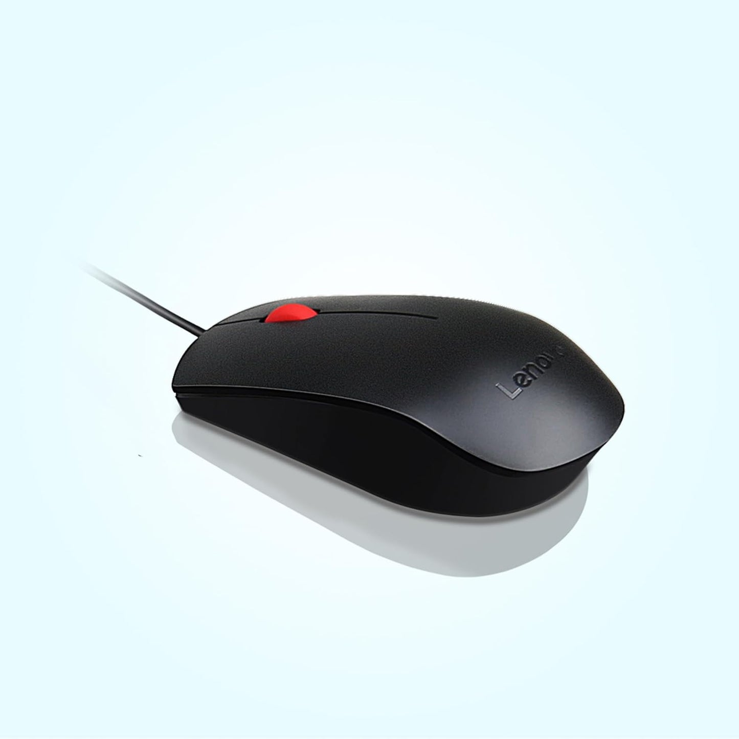Wired USB Mouse 1600 DPI Optical Sensor – 3 Button Scroll Wheel Ambidextrous Design Plug & Play Lenovo