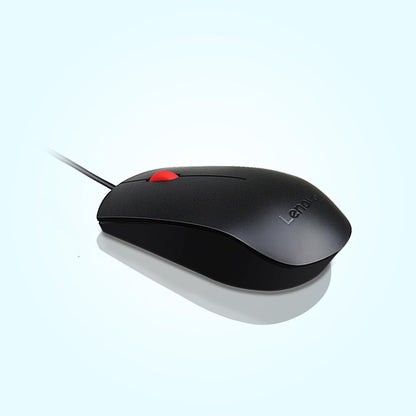 Wired USB Mouse 1600 DPI Optical Sensor – 3 Button Scroll Wheel Ambidextrous Design Plug & Play Lenovo