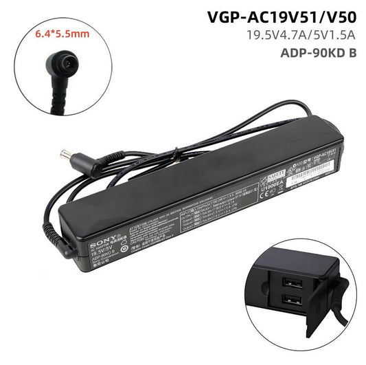 Sony VGP-AC19V51 Laptop Charger 19.5V 4.7A 90W for Sony VAIO – Side view – Available in Pakistan