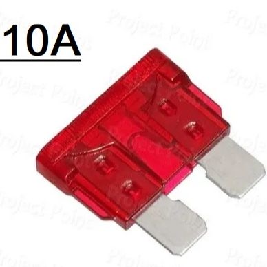 10A 6Pcs Standard Size Car Auto Blade Fuse