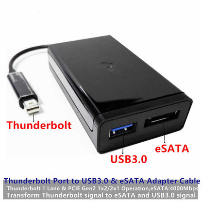 Kanex Thunderbolt to eSATA + USB 3.0 Adapter for Apple