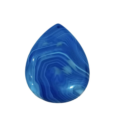 Natural Blue Stone Teardrop Pendant Charm 50mm x 35mm DIY Jewelry Necklace Making Accessory