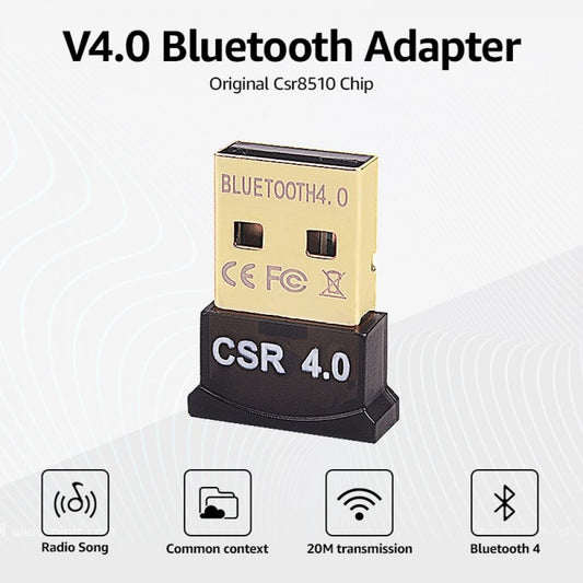 EASYIDEA Mini USB Bluetooth Adapter 4.0 Wireless Bluetooth Dongle Portable Dual Mode Transmitter 3Mbps Driver 33ft/10m