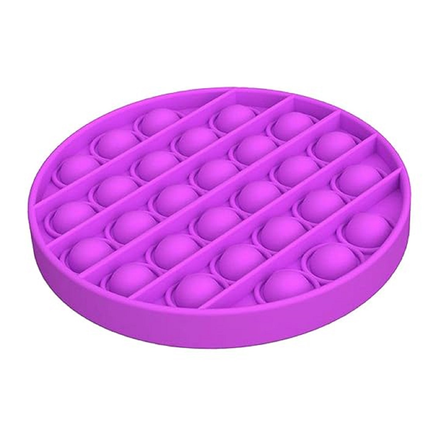 Push Bubble Fidget Sensory Toy Round Purple – Stress Relief Pop It Toy for Kids & Adults | Special Needs Autism Anxiety Reliever