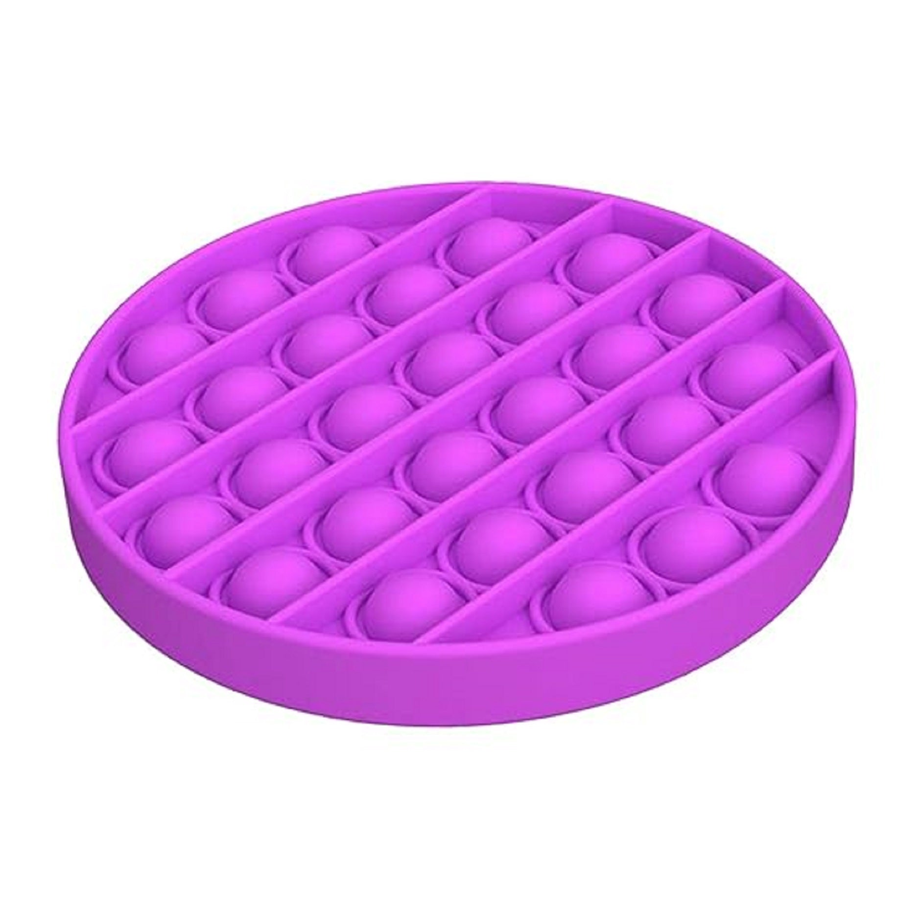 Push Bubble Fidget Sensory Toy Round Purple – Stress Relief Pop It Toy for Kids & Adults | Special Needs Autism Anxiety Reliever