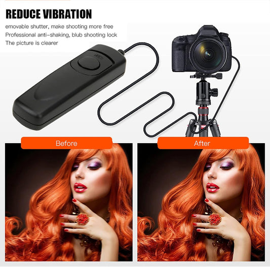 Remote Shutter Release Cable MC-DC2 for Z7 II Z6 II Z7 Z6 Z5 D780 D750 D610 D7500 D7200 D7100 D7000 D5600 D5500 D5300 D5200 D3 300 D3200, D3100