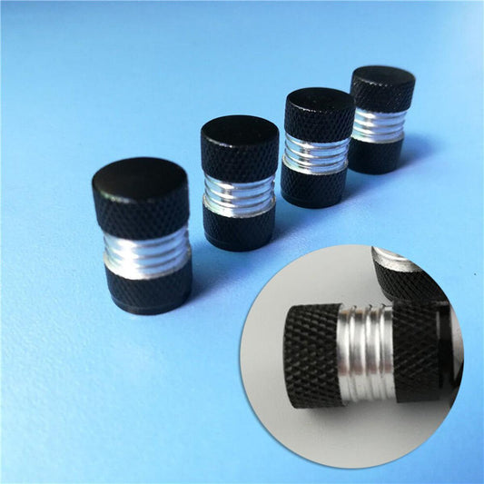 for pice Car Truck Motocycle Bike Tyre American Air Valve Caps Tire Valve Cap Car Knurling Style Airtight –Set of 4pcs
