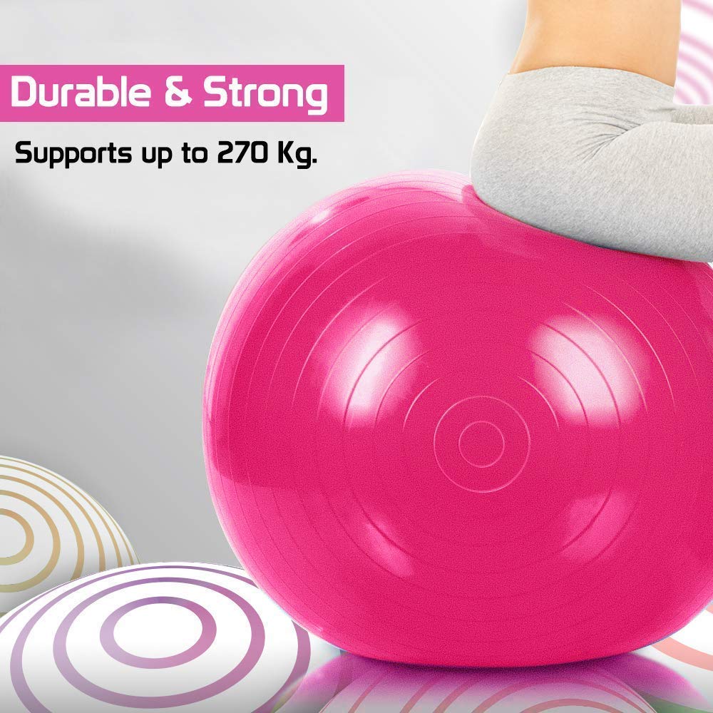 100 cm 39 inch Diameter Large Size Yoga Exercise Pregnancy Prenatal, Labor & Postnatal Maternity Exercise Gym Ball Non-slip Abdominal Fitness Anti Burst Pink hi Qulity Material