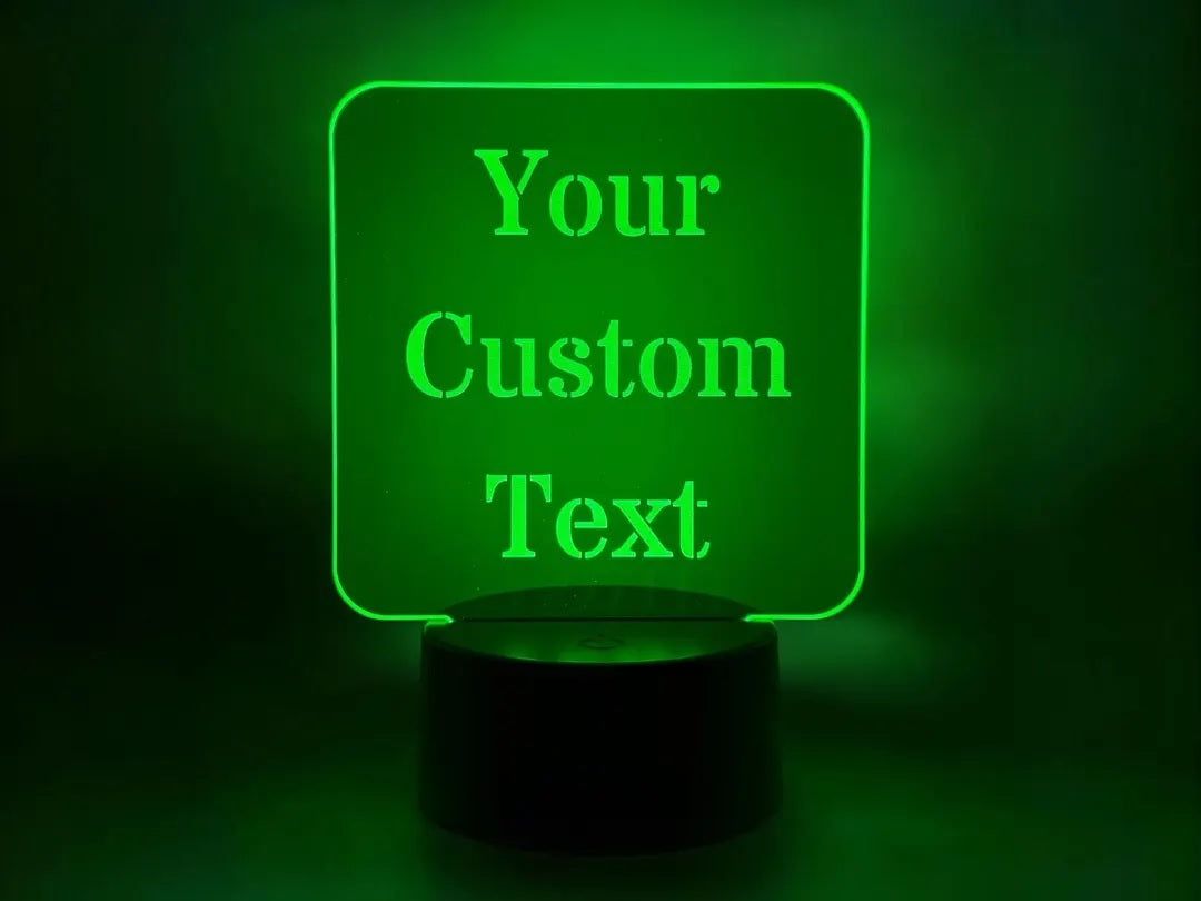 ✨ Custom LED Acrylic Lamp Sign Personalized Light-Up Night Light | Wedding Table Numbers | Business Logo Display | Customized LED Desk Sign