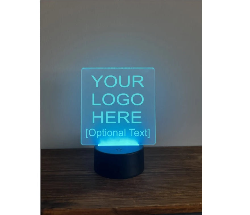 ✨ Custom LED Acrylic Lamp Sign Personalized Light-Up Night Light | Wedding Table Numbers | Business Logo Display | Customized LED Desk Sign