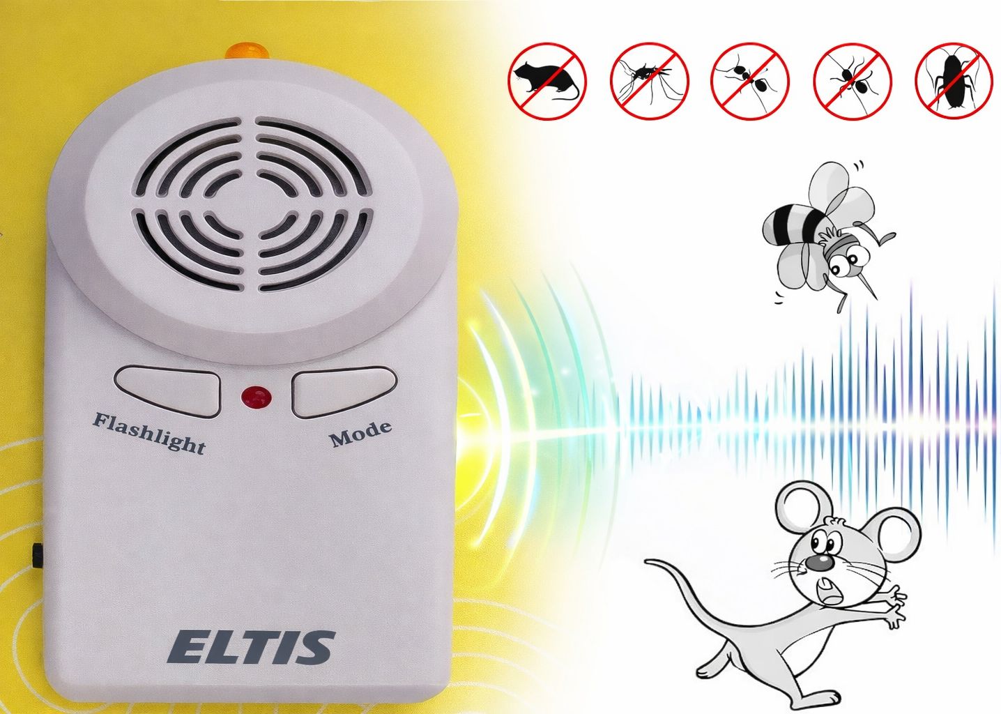 🐜 Ultrasonic Pest Repeller with Charger – Advanced 4-Band Technology
