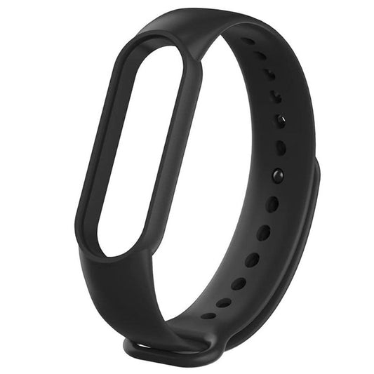 Hi Quality Mi 5 / Mi 6 Silicone Adjustable Band Strap Compatible with Mi Band 5 Strap & Mi Band 6 Strap Smart Band Replacement- Black