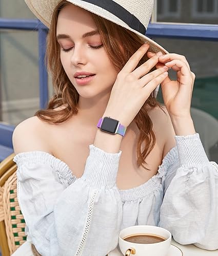 Magnetic Band Compatible with Apple Watch Strap 42 / 44 mm Stainless Steel Mesh Metal Sport Strap Wristband iWatch Series 10 9 8 7 6 5 4 3 2 1 SE Ultra
